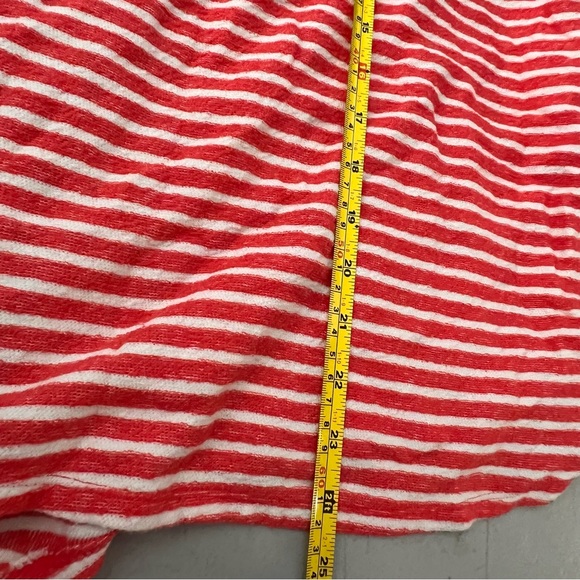 Gibson Women’s Long Sleeve Lightweight terry Cloth Shirt Side Tie Striped Medium - Picture 8 of 8